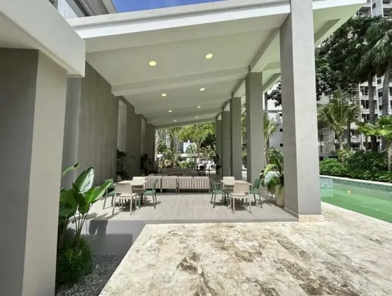Apartamento De 1 Hab En Alquiler En Gazcue Con Línea Blanca Y Vista Al Mar