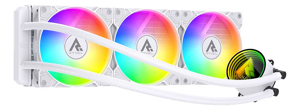 Water Cooler Ryvel Hidra Argb 360mm Amd E Intel White Branco Water Cooler Ryvel Hidra Argb 360mm Amd E Intel White Branco