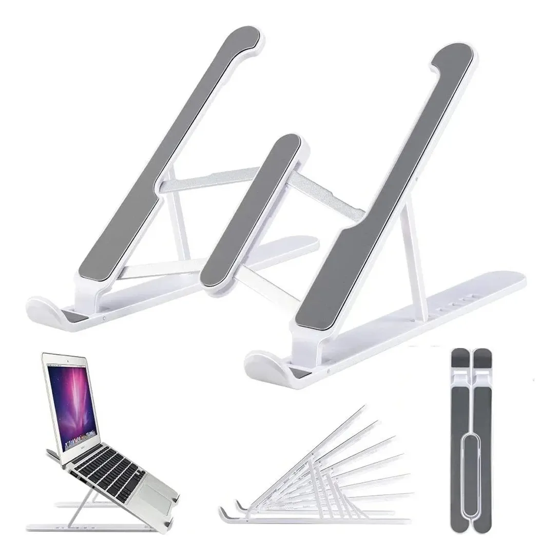 Soporte Base Notebook Tablet Plegable Escritorio Blanco