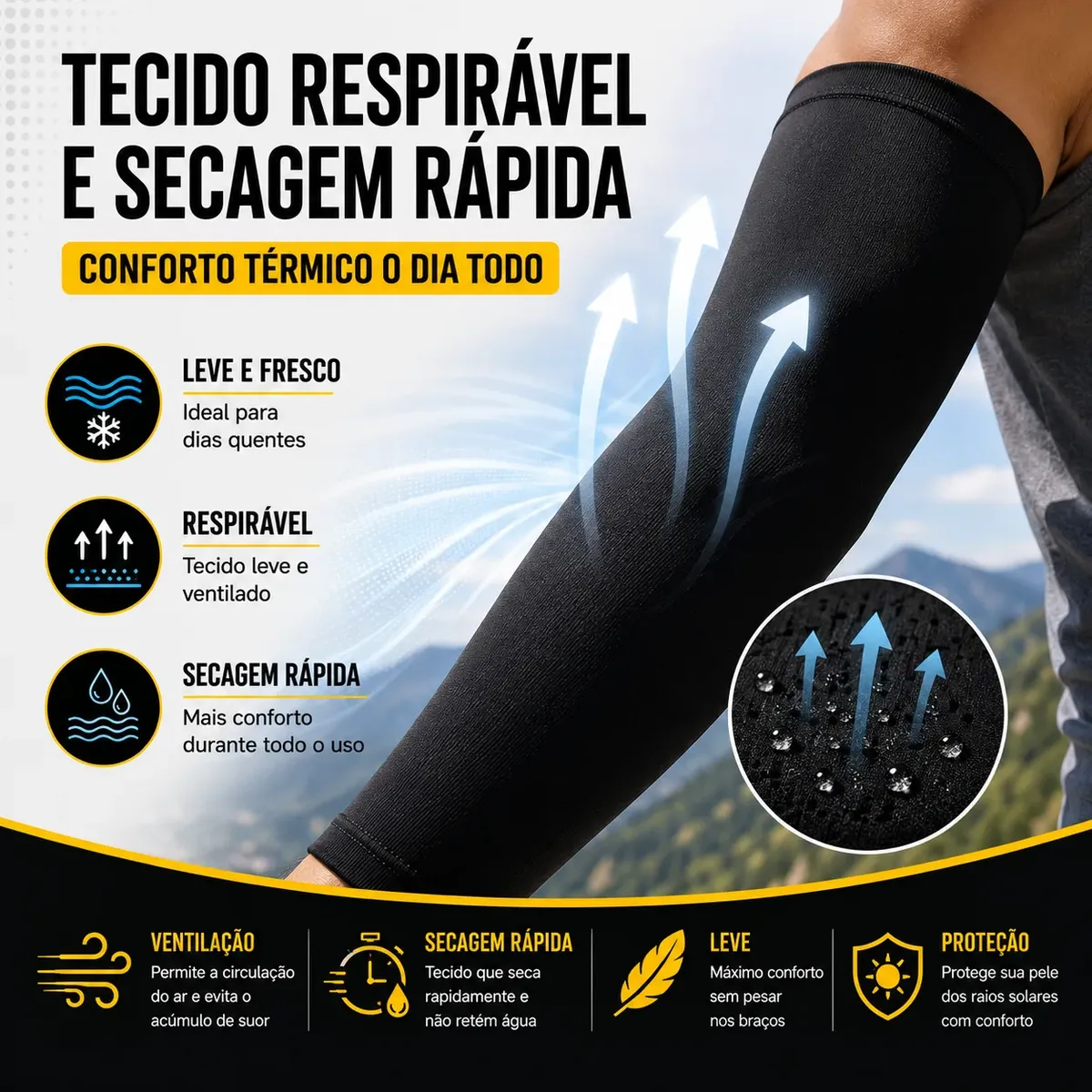 Manguito Kit 3 Proteção Solar Uv50+ Moto Ciclismo Corrida — foto 3