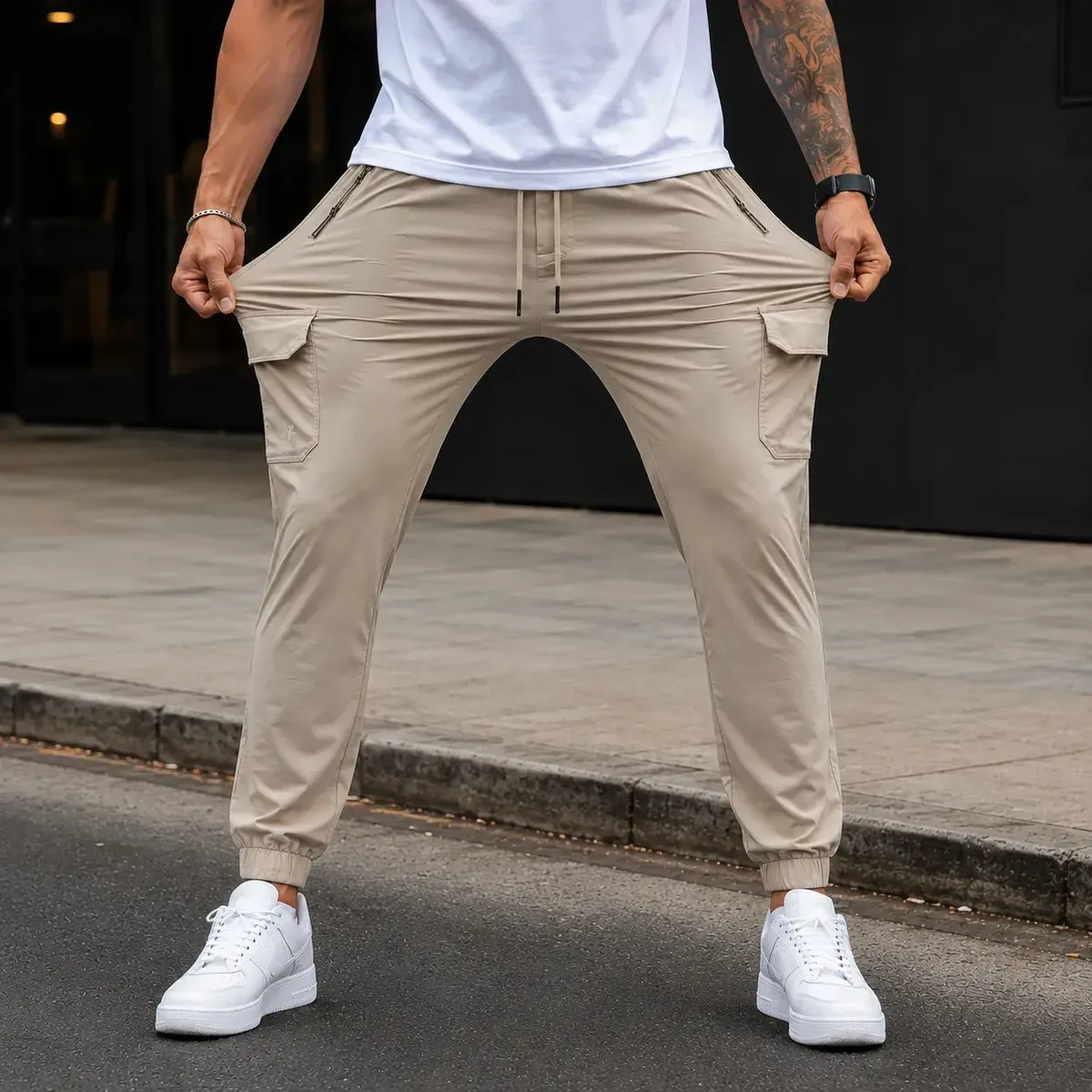 Calça Masculina Com Elastano Esportiva Fitness Academia Fit