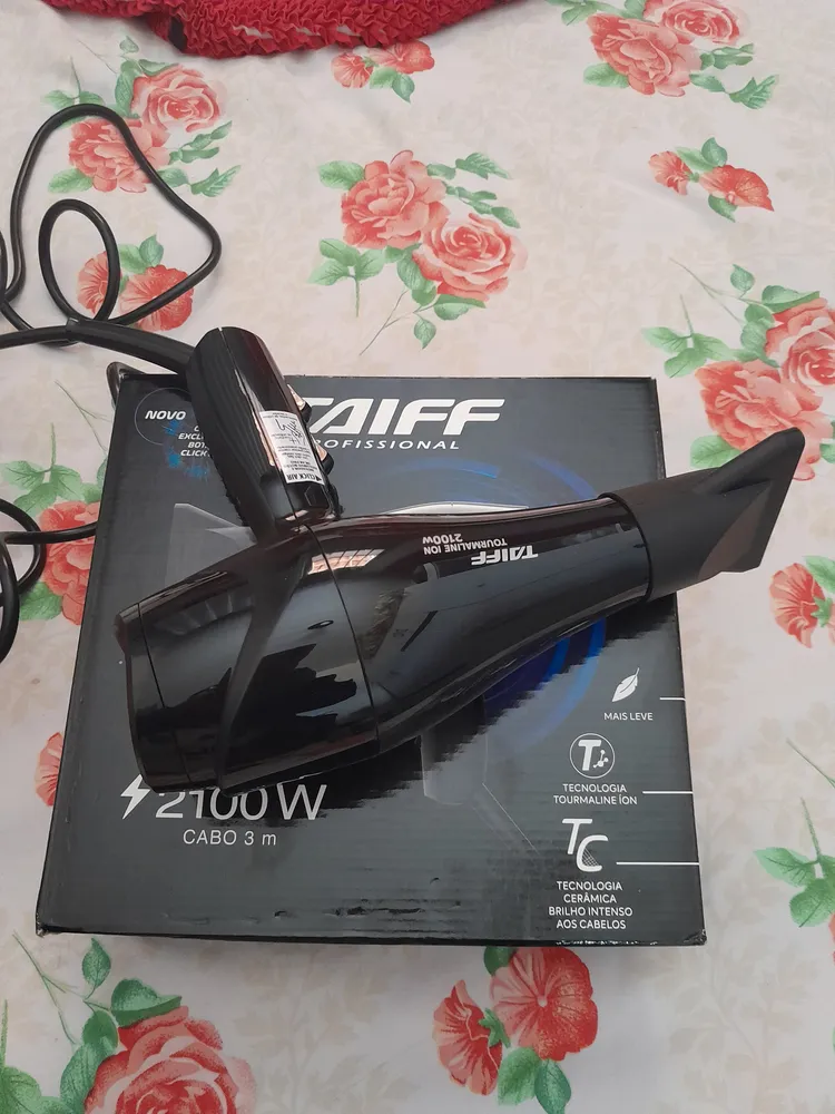 Secador de cabelo TaiffElegance Tourmaline Íon preto - Imagem 4