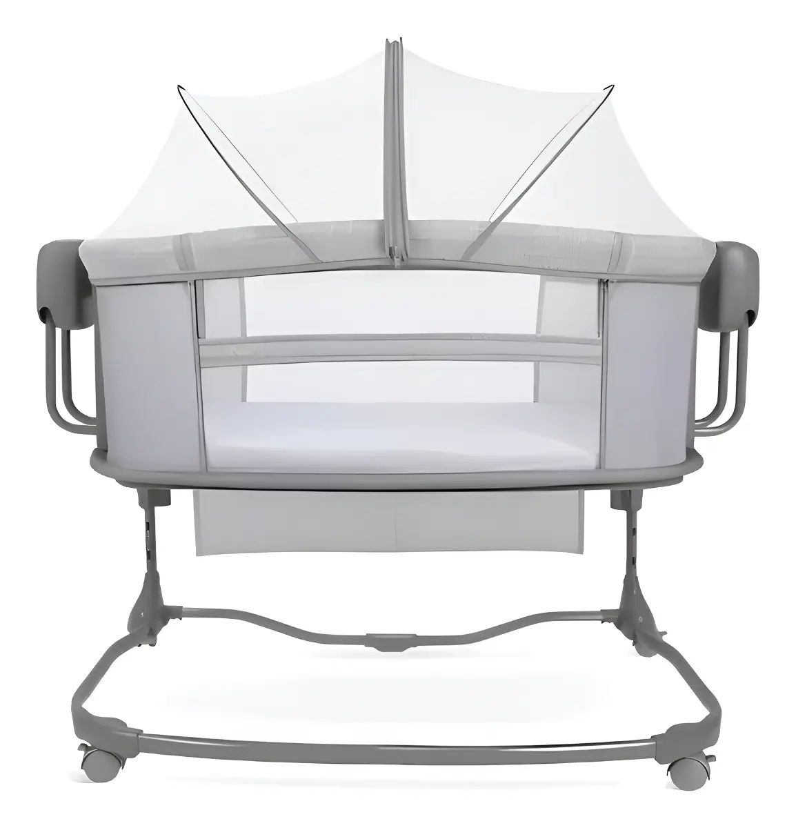 Mastela techno berço bebê automático 8602 bluetooth até 18kg cinza escuro