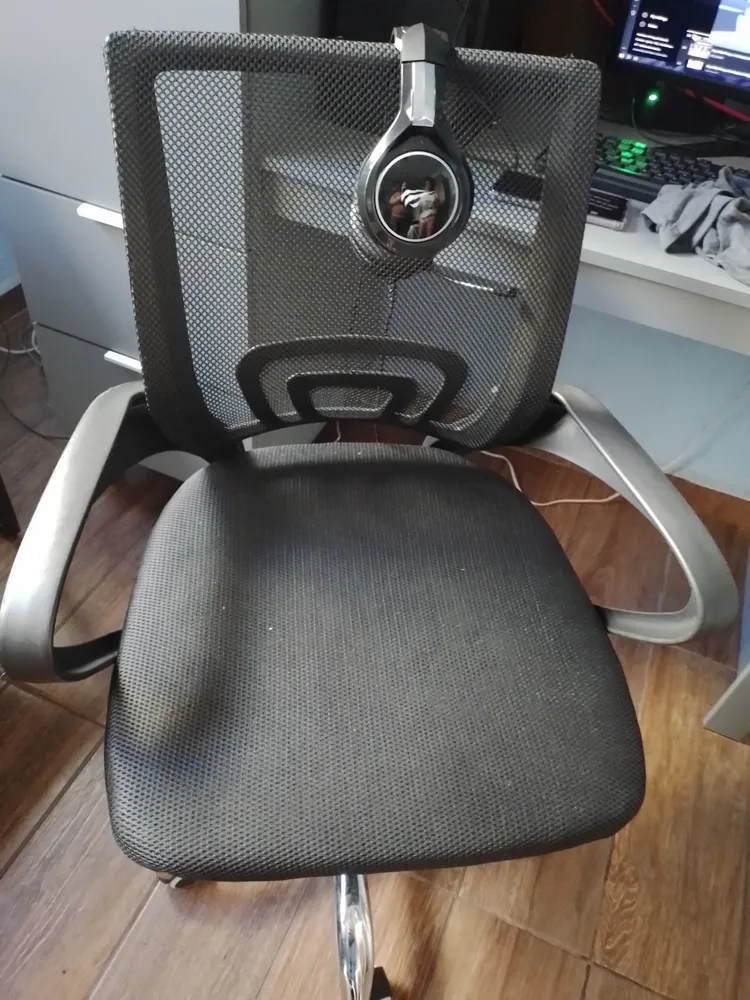 Cadeira Escritório Giratória Office Arco Estofado Mesh Cor Branco Material do estofamento Mesh/Tecido - Imagem 4