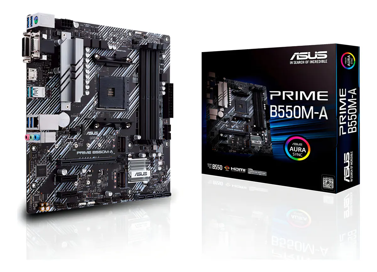Placa-mãe Asus Prime B550m-a Amd Am4 Ddr4 90MB14I0-C1BAY0 Cor Preto