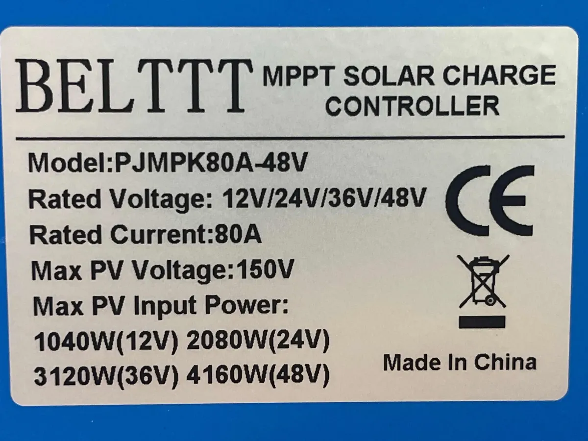 Regulador Solar Mppt 80a / 12v. 24v. 36v. 48v. Display65675567561858124