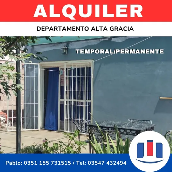 Alquiler Permanente/temporal En Alta Gracia - Amoblado !!!