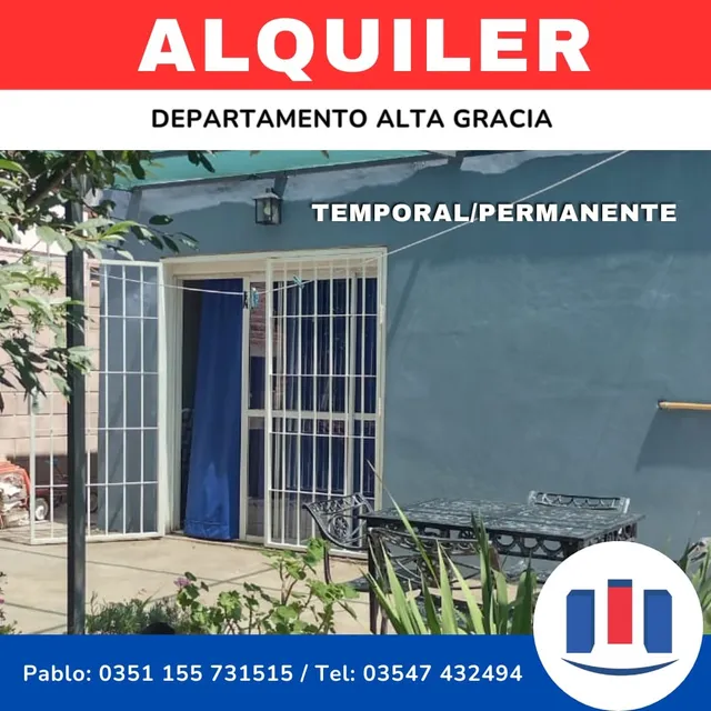 Alquiler Permanente/temporal En Alta Gracia - Amoblado !!!