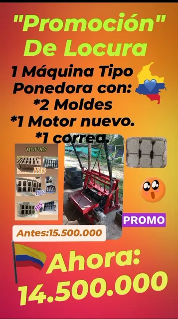 Maquina Ponedora  Para Hacer Bloques Y Adoquines Promociones