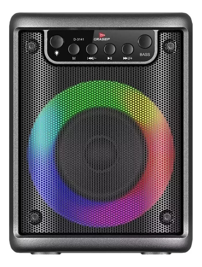 Imagem para P13 - Caixa Som Leds Coloridos Bluetooth Multi-fusões D-4141