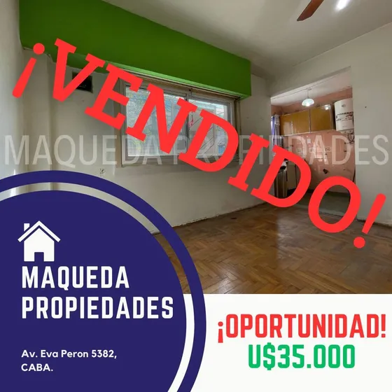 Departamento Un Ambiente Al Frente ¡ Oportunidad !