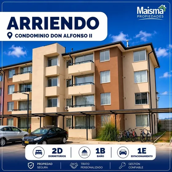 Departamento En Arriendo  Condominio Don Alfonso Ii