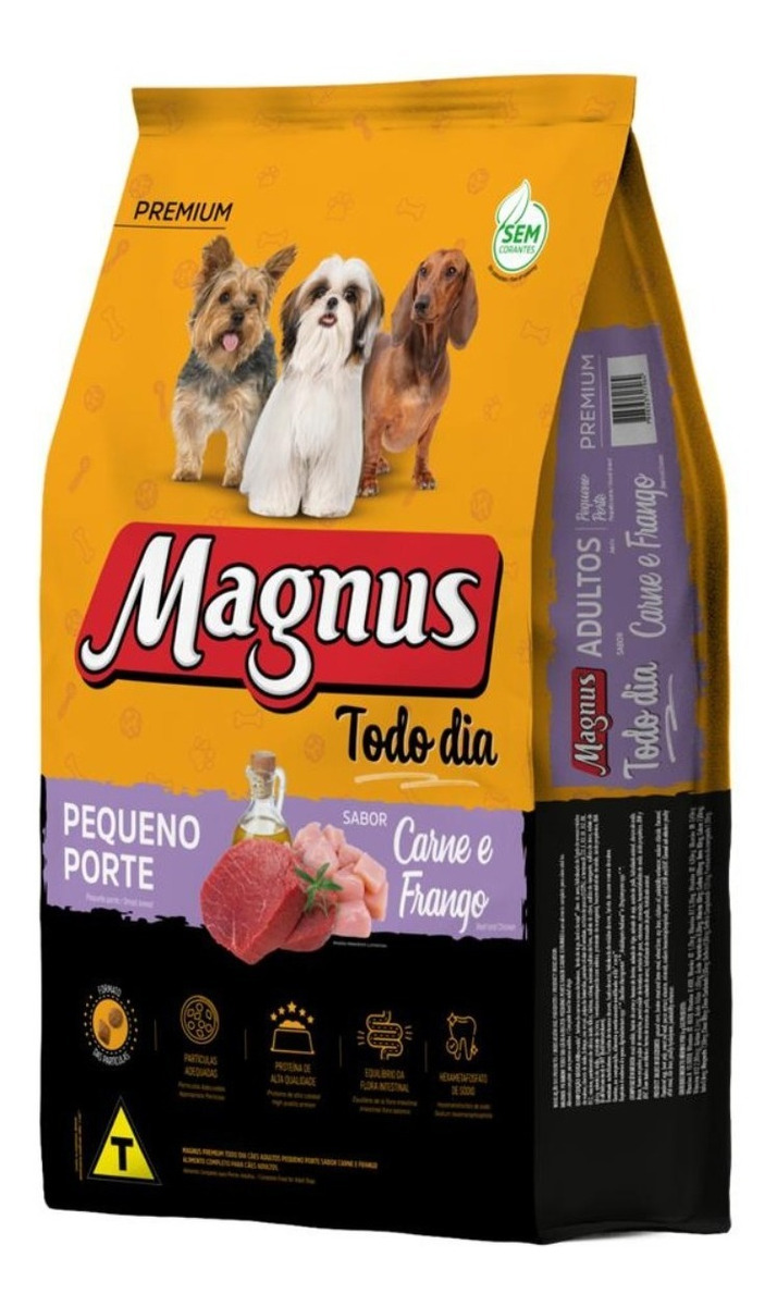 Ração Magnus Todo Dia Pequeno Porte Carne E Frango kg Frete grátis