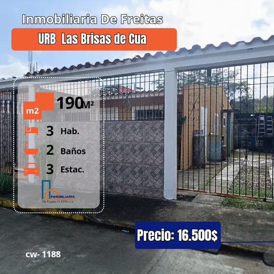 Se Vende Casa En Urb. Las Brisas De Cúa 