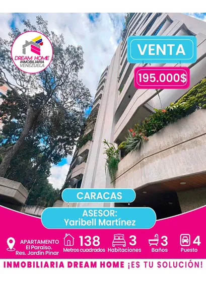 Apartamento En Venta  El Paraíso. Res. Jardín Pinar   Caracas 