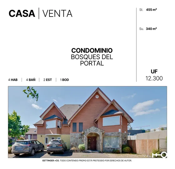 Casa En Venta - Condominio Bosques Del Portal
