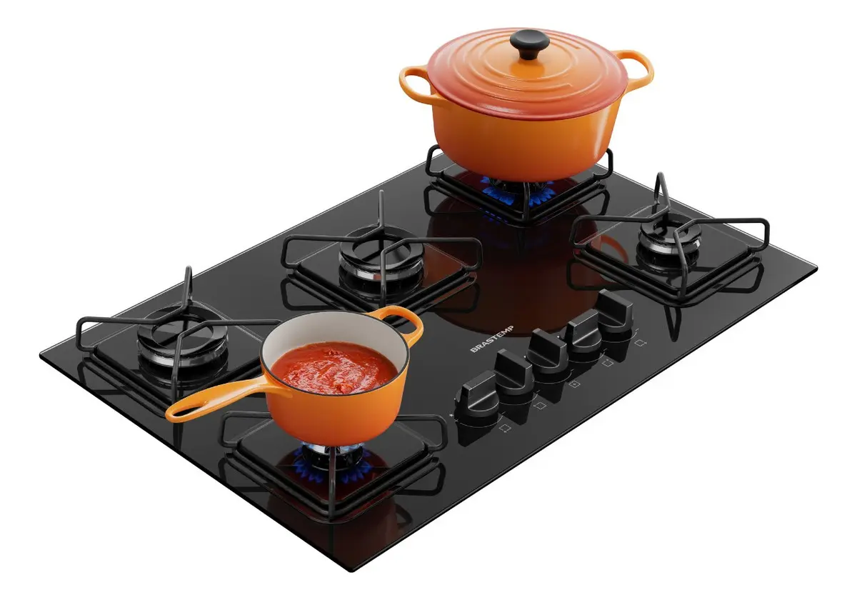 Cooktop Brastemp BDS75AE em outro ângulo