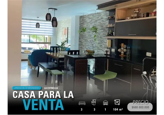 Casa En Venta En La Estrella