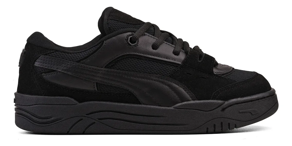 Tênis Puma 180 Skate Robusto Confortável Macio Camurça Black