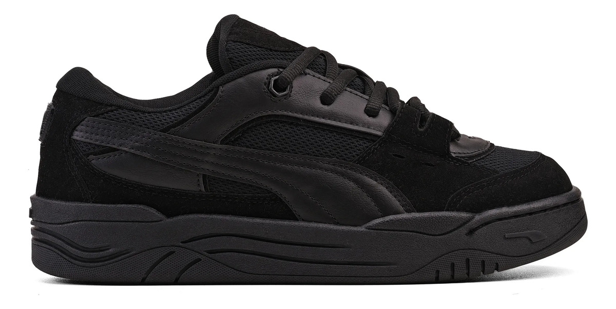 Tênis Puma 180 Skate Robusto Confortável Macio Camurça Black