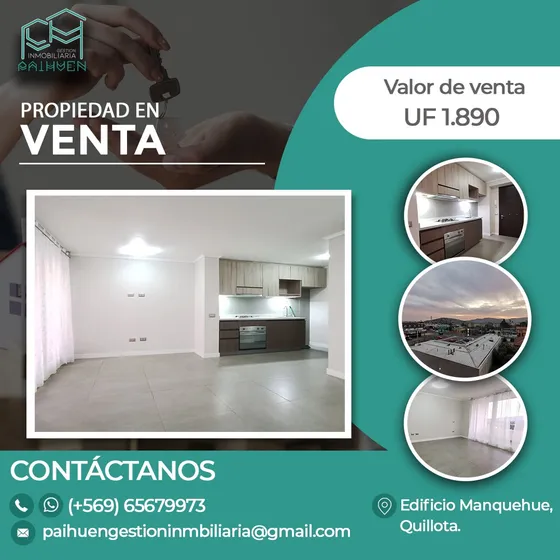 Se Vende Departamento De Un Ambiente En Edificio Manquehue.