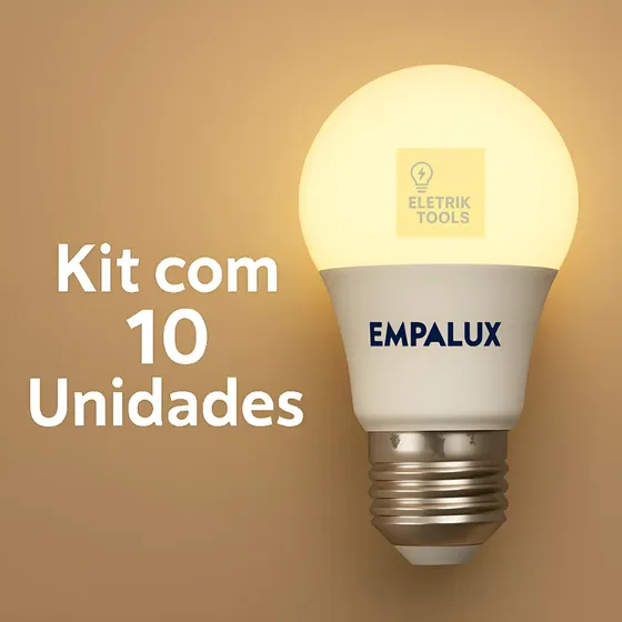 Kit 10 Lampada Led Bulbo 9w 3000k Bivolt Amarela 127/220v 12
