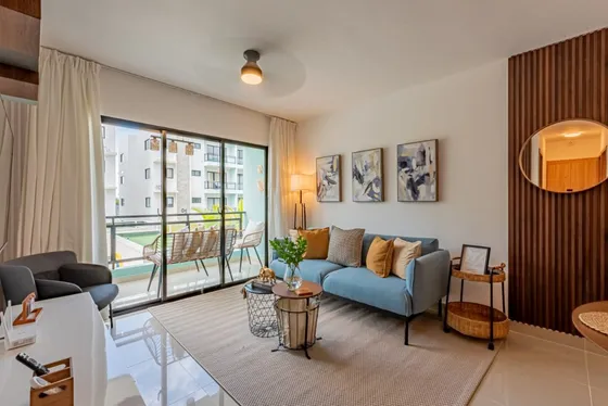 Apartamento Amueblado De 2 Habitaciones En Punta Cana