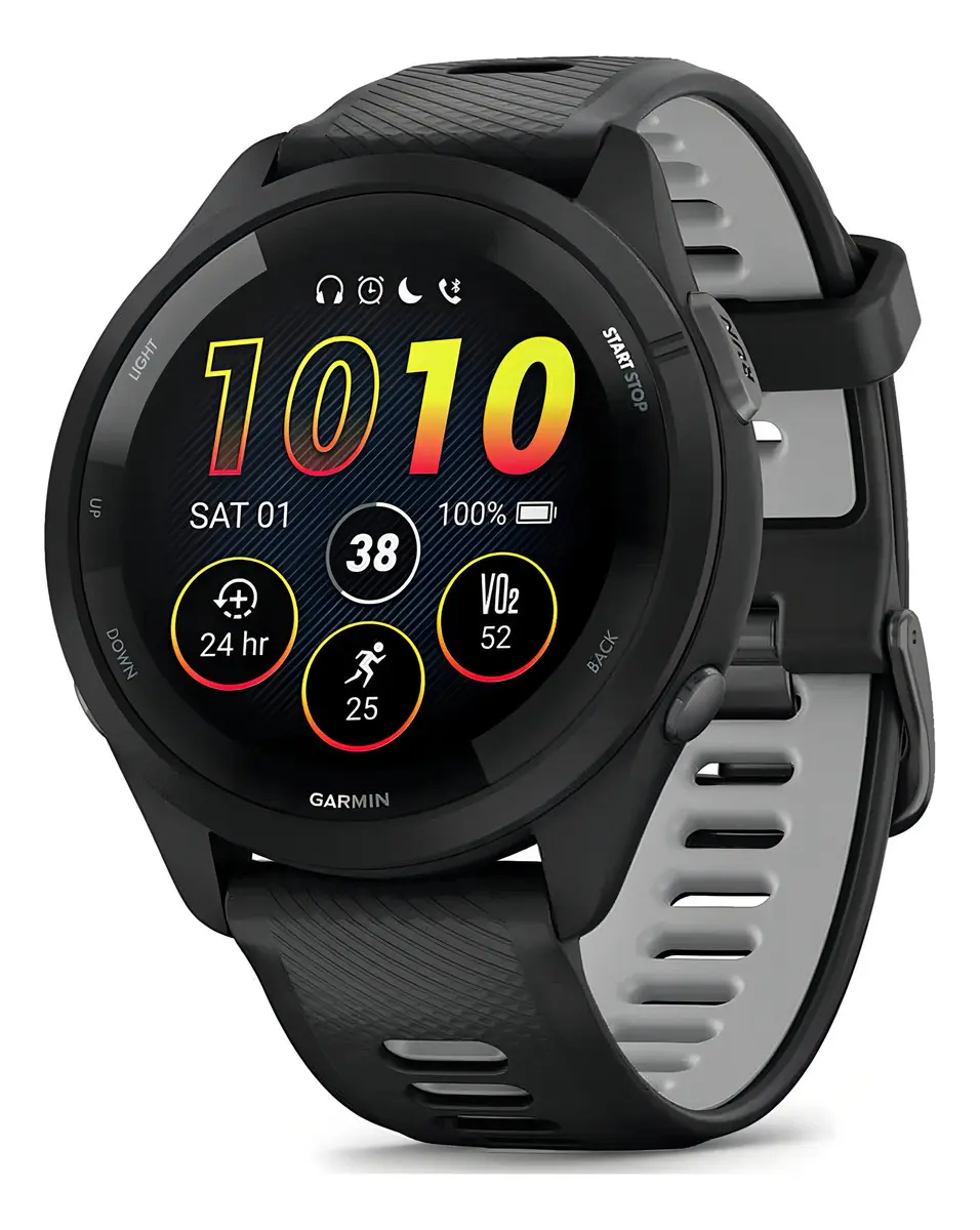 Relógio Garmin Forerunner 265 Music Preto com Gps 46mm