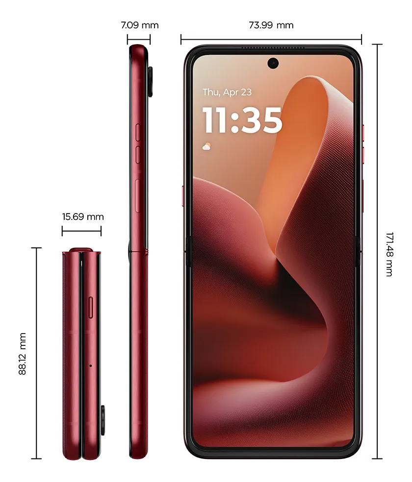 Smartphone Motorola Razr 60 Ultra - 1tb 32gb (16gb Ram+16gb Ram Boost) Snapdragon 8 Elite Tela Dobrável 7 E Externa 4 Moto Ai 50mp Camera - Vermelho - Imagem 4