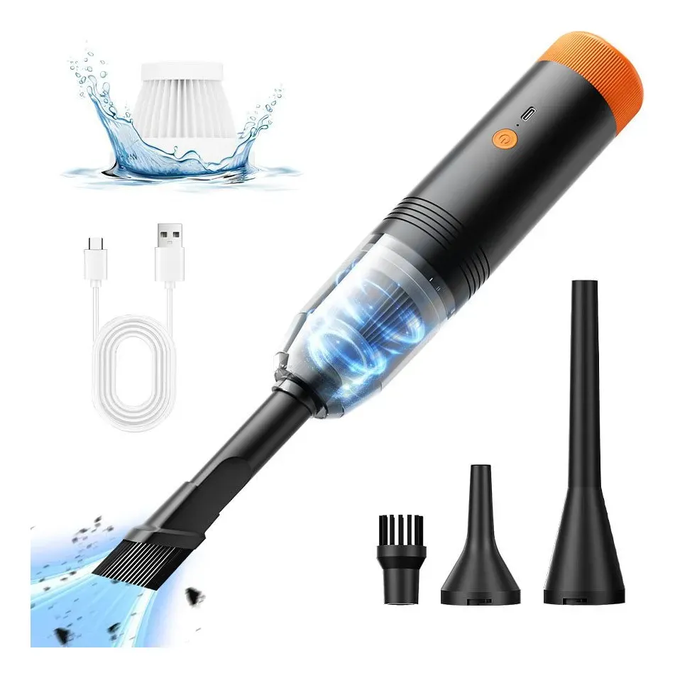Aspiradora Portátil Inalámbrica Para Auto Mini Negro