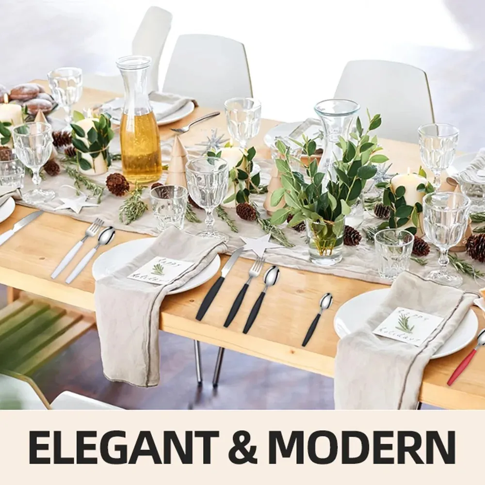 Jogo De Talheres 24 Peças Aço Inox Completo Com Suporte Sortido - Imagem 3