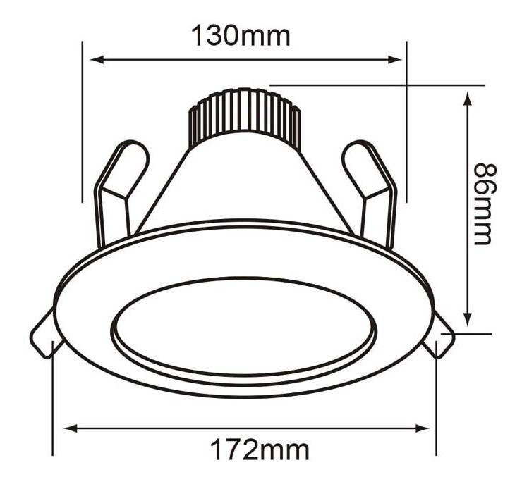 Ydmled 1508 65 B Lampara Led Techo Empotrable 9 W Luz De Día Ydmled-1508/65/b | ELEKTRON