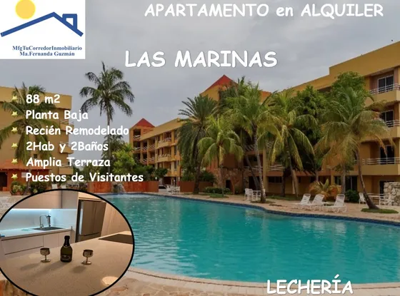 Alquiler Bello Y Acogedor Apartamento Planta Baja En El  Conjunto Residencial Las Marinas 
