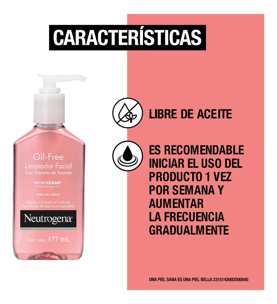 Gel Limpiador Facial Neutrogena Oil Free Toronja 177 Ml
