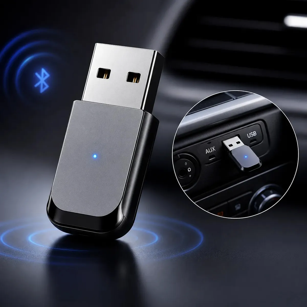 Adaptador Receptor Bluetooth Usb Carro Musica Chamada S/fio B Basto - receptor bluetooth usb, receptor usb, receptor usb carro, receptor bluetooth para carro