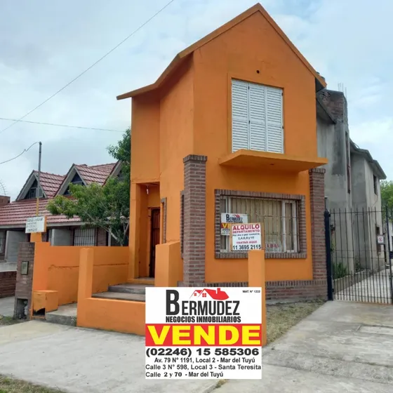 Venta En Block Casa + 2 Deptos Calle 68 E/1 Y 2 Mar Del Tuyu