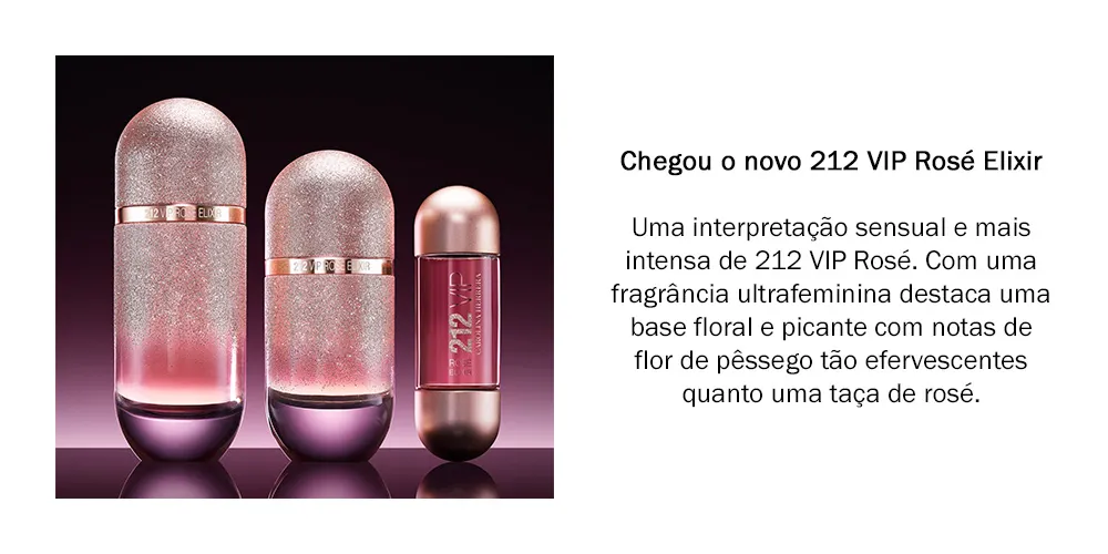 Perfume Carolina Herrera 212 VIP Rosé Elixir Eau de Parfum Elixir 80ml feminino - Imagem 4