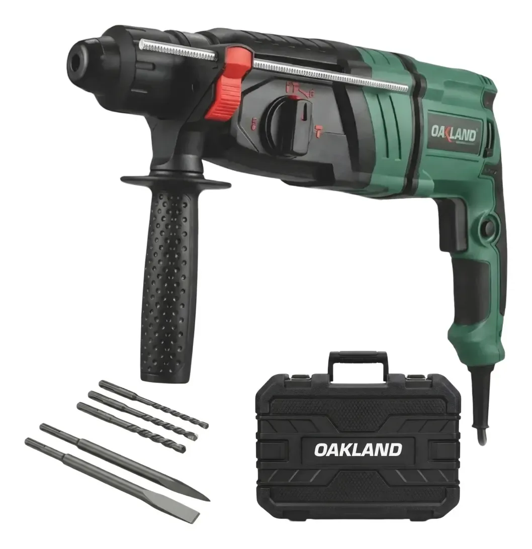 OAKLAND Rotomartillo Sds Plus 800 W Vvr 0-900 RPM Color Verde Negro Frecuencia 60 Hz OAKMR-3100