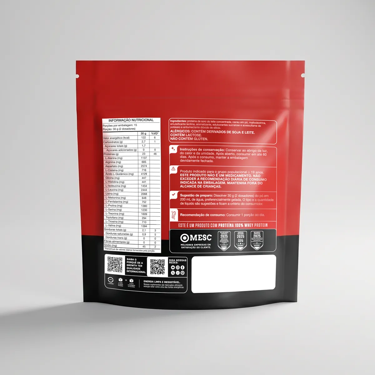 Whey Protein Concentrado 450g Growth Supplements
