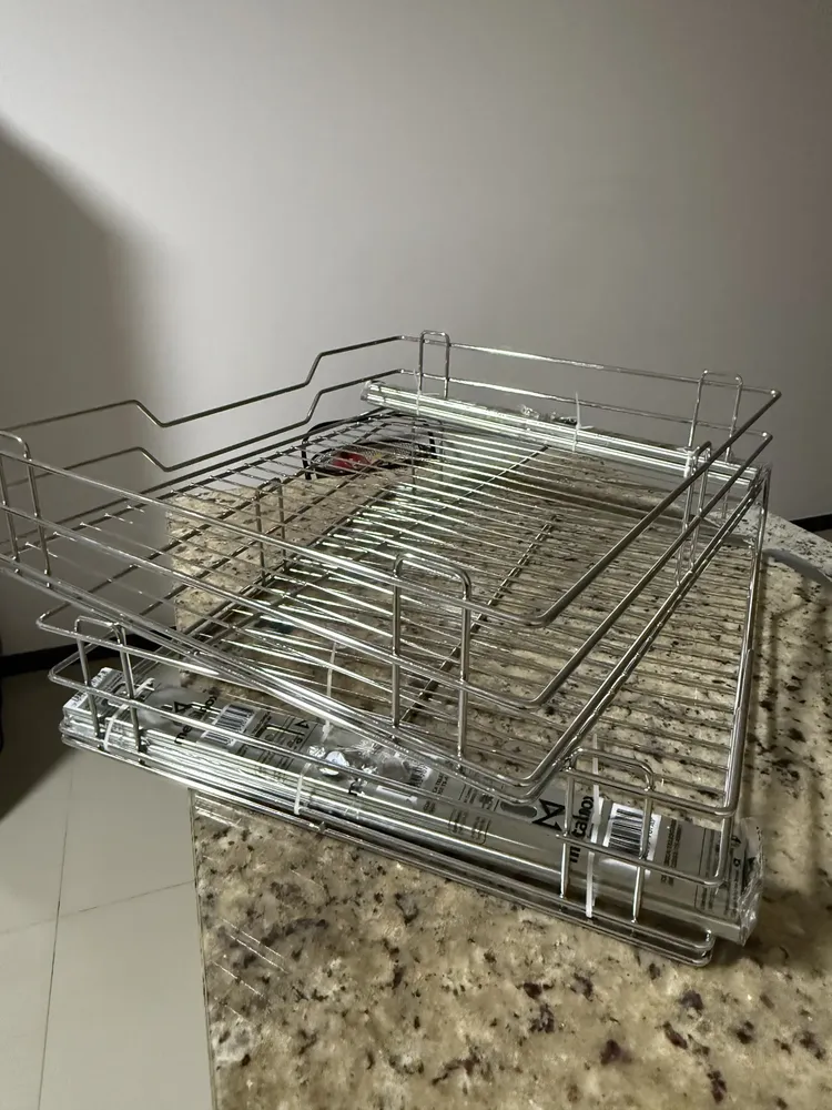 Gaveta Fruteira Deslizante 570x450mm Trilhos Com Amortecedor