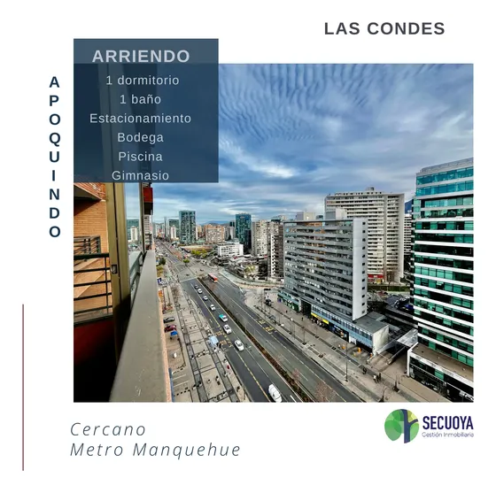 1 Dorm. / Estac. / Bodega, Vista Despejada / Metro Manquehue