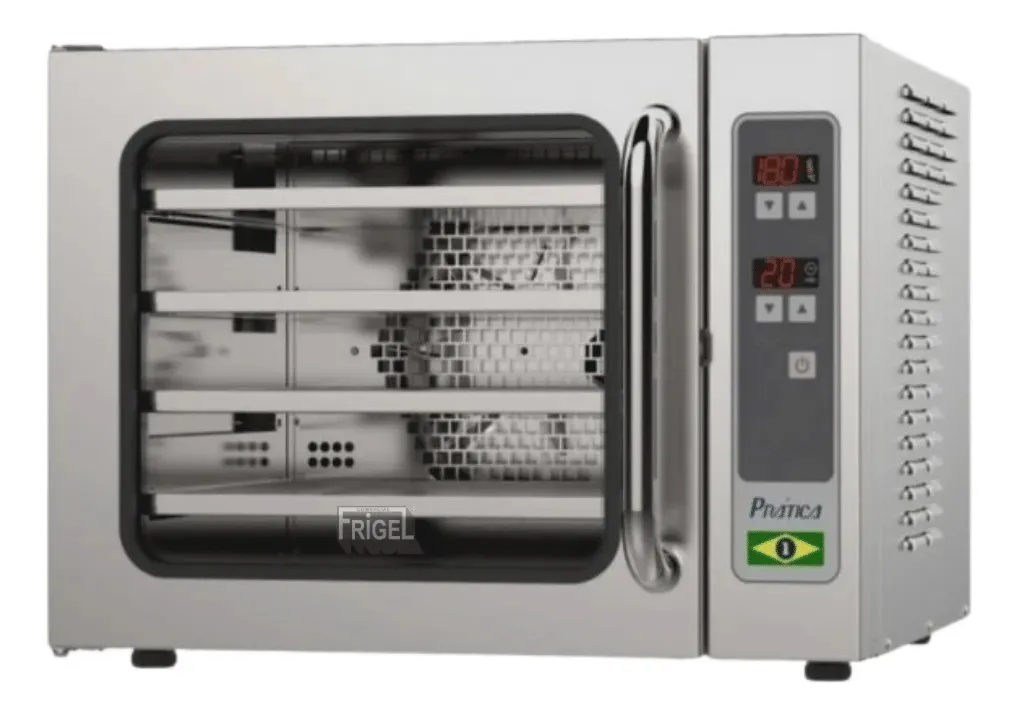 Forno Industrial Elétrico Prática Miniconv Classic Inox Programável