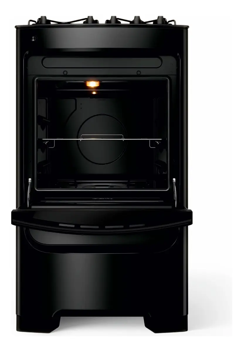 Fogão Consul Cfo4vbe Gas/Eléctrica 4 Bocas com Mesa de Vidro Cor Preto - Imagem 3
