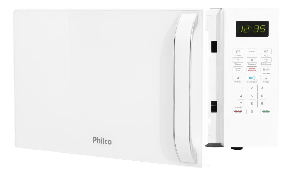Micro-ondas Philco 20L Branco Pintura Limpa Fácil PMO23B - Imagem 3