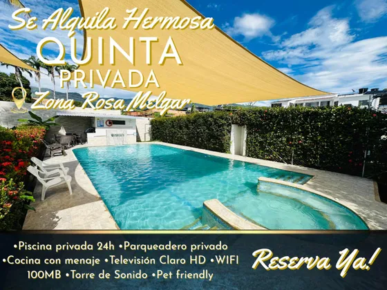 Se Alquila Hermosa Casa Quinta Privada Zona Rosa Melgar