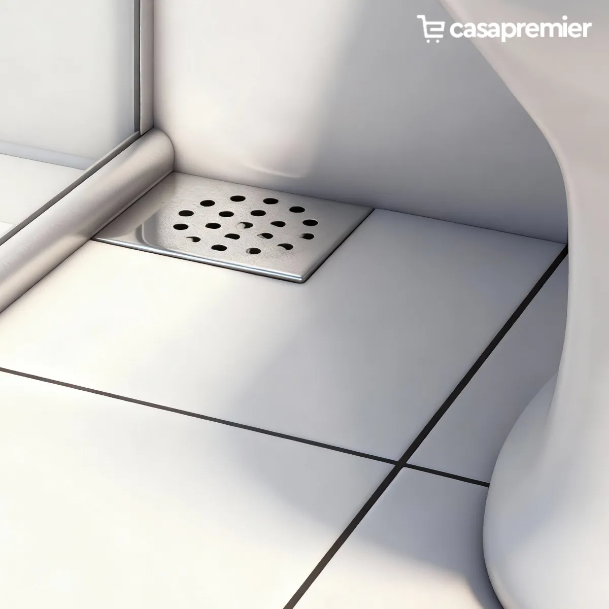 Ralo Inteligente Pratic Aço Inox para Box de Banheiro Casa Premier - Imagem 3