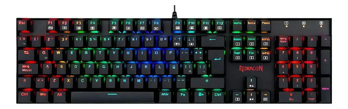 Teclado Gamer Mecanico Redragon Mitra K551rgb Esp Rgb Sw Red Color del teclado Negro Idioma Español…