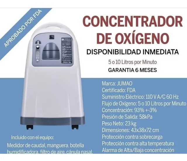 Concentrador De Oxigeno Medicinal 