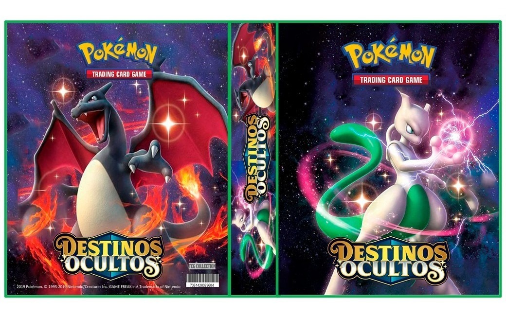 Álbum Fichário Pasta Pokemon + 10 Folhas + 06 Cards + Brinde Mercado