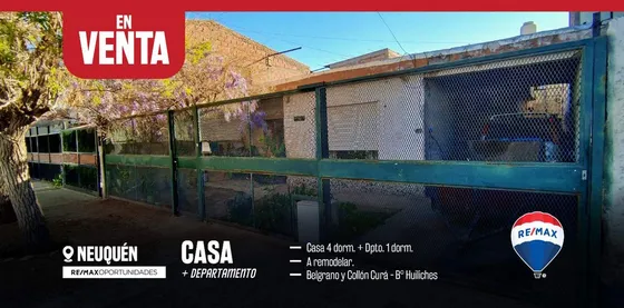 En Venta Casa 4 Dormitorios + Dpto 1 Dormitorio